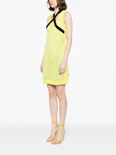 Ažur odgovarati haljina bez rukava Off-white bez rukava bijela