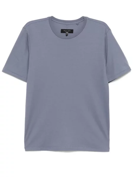 Tricou Rag & Bone cu decolteu în U albastru