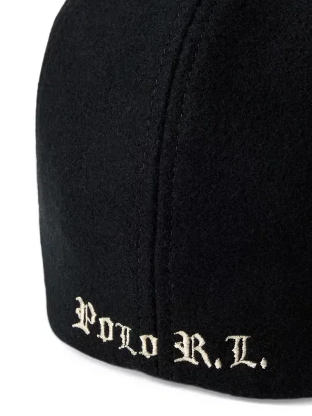 Мрежеста класическа поло тениска Polo Ralph Lauren с автограф черно