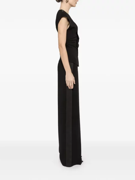 Pantaloni Nissa cu picior lat negru