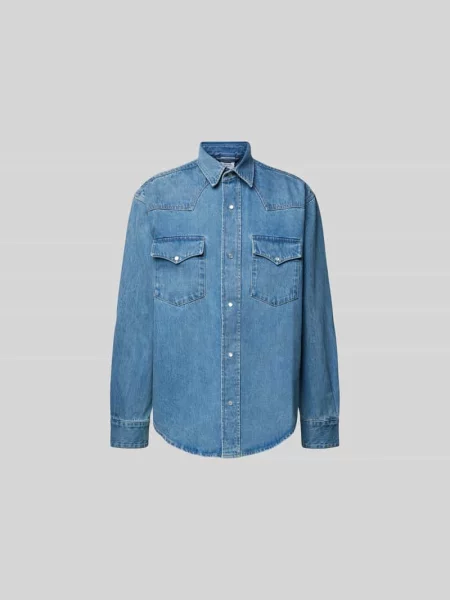 Koszula casualowa z imitacji denimu Vetements niebieska