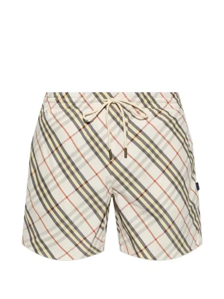 Slip de baie Burberry în carouri cu cordon