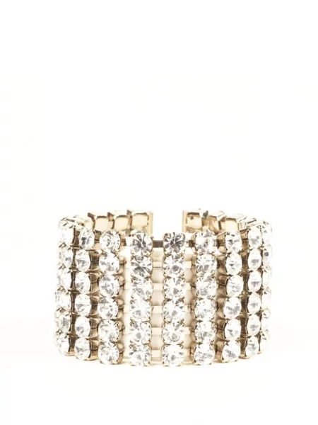 Zapestnica Asteria bracciale placcato oro con fili di strass zlata