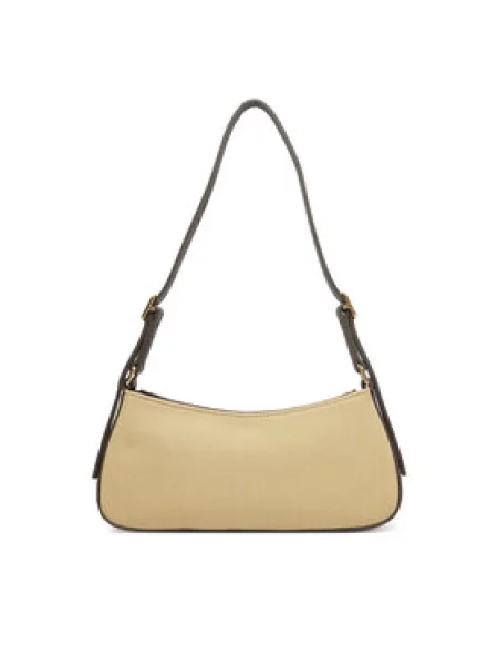 Calvin Klein Kabelka Ck Canvas Small Shoulder Bag Béžová zelená