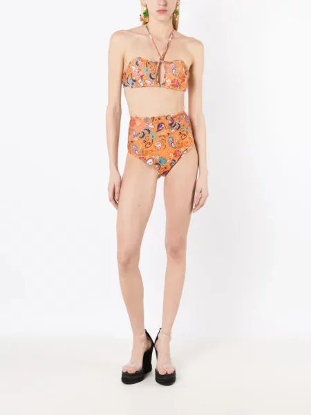 Raštuotas bikinis Amir Slama oranžinė