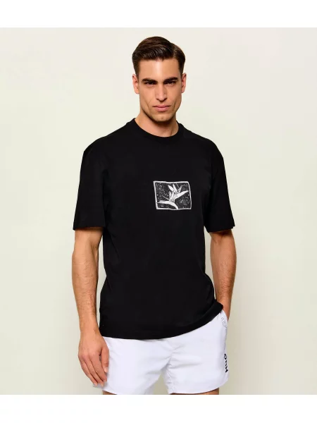 HUGO Tricou Darise | Relaxed fit negru
