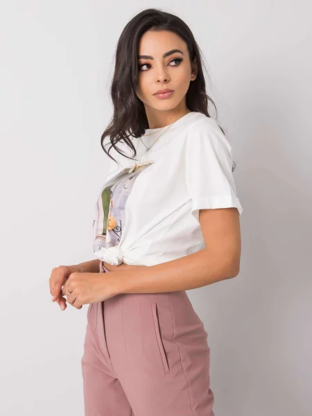 Tričko Fashionhunters biela