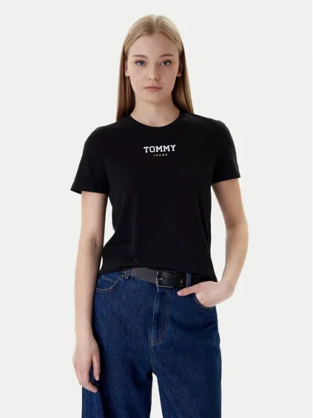 Tommy Jeans Tričko Essential čierna