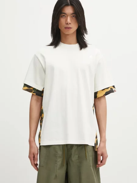 A Bathing Ape tricou din Camo Heavy Washed Blocking