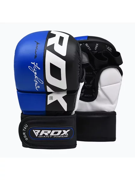 Grapplingové rukavice RDX Grappling Glove REX T6 Plus yellow modré