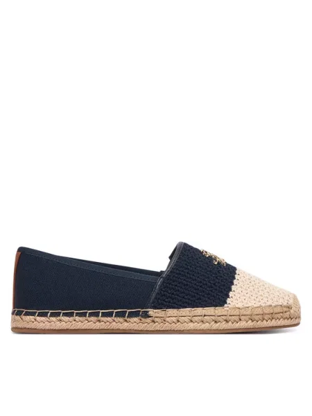 TOMMY HILFIGER Espadrile mornarska / naravno bela modra