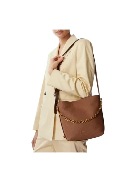 Michael Kors De piele geantă pe umăr Nolita maro