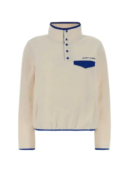 Hanorac din fleece Sporty & Rich din fleece cu imagine alb