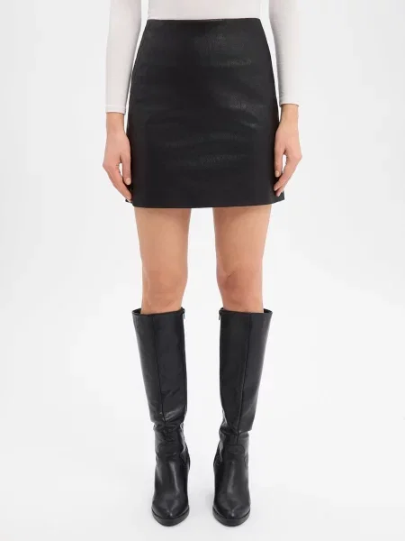 Spódnica mini z materiału skóropodobnego model „GENTILIE” Drykorn czarna