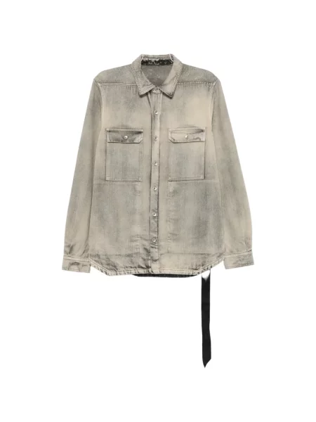 Lung cămașă Rick Owens Drkshdw albastru