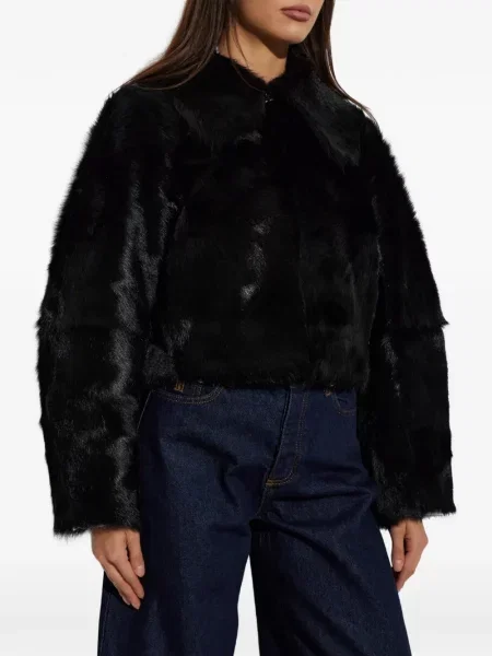Geacă By Malene Birger cu blană negru