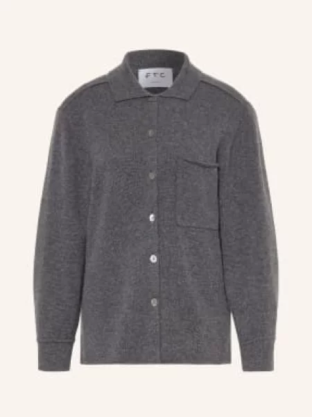 Ftc Cashmere Kardigan Z Kaszmiru grau