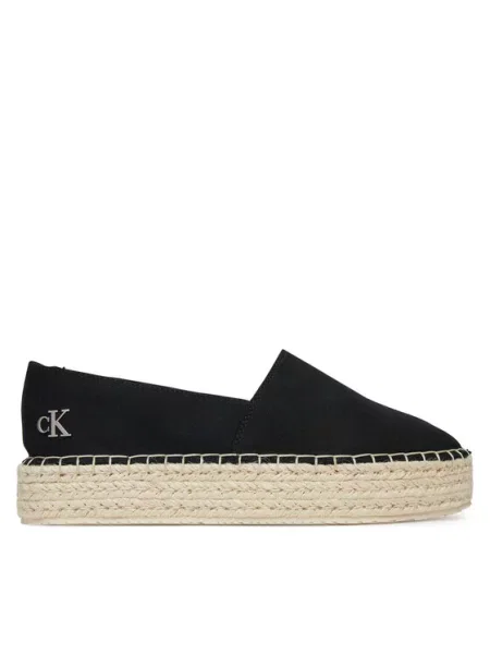 Calvin Klein Jeans Espadryle Flatform Esdparille Mg/Hdw czarny