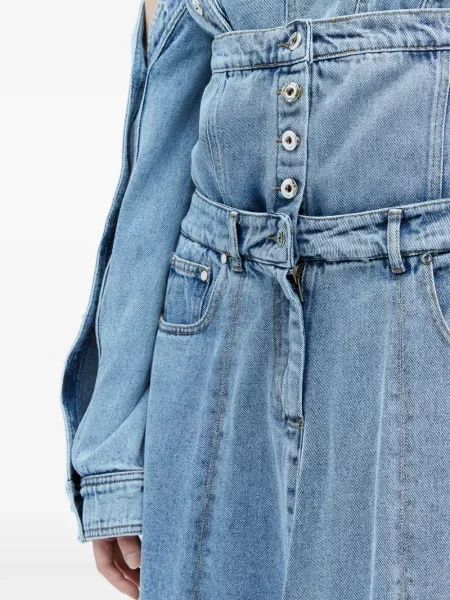 Fustă din denim Rokh albastru
