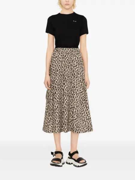 Tricou Comme Des Garcons Play cu motiv cu inimi negru