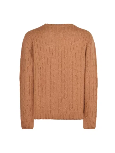 Sweter The (alphabet) brązowy