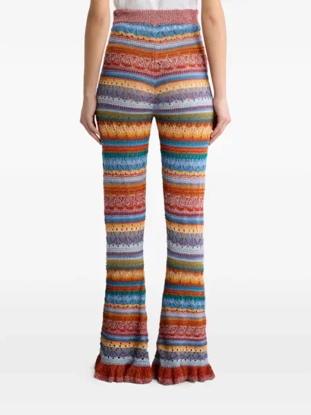 Pantaloni Etro evazate roșu