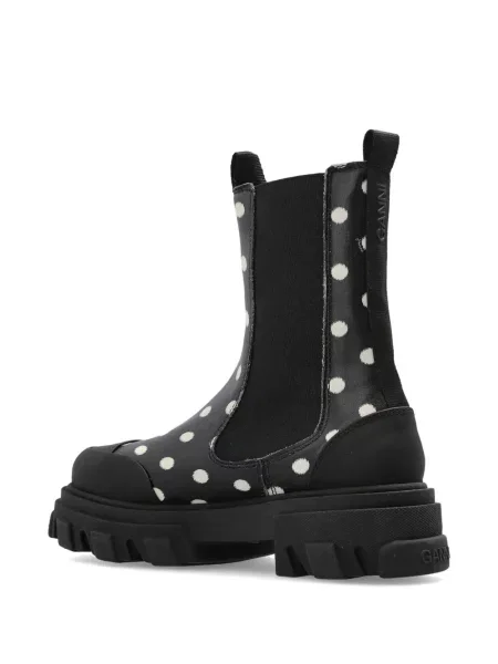 Botine Ganni cu buline negru
