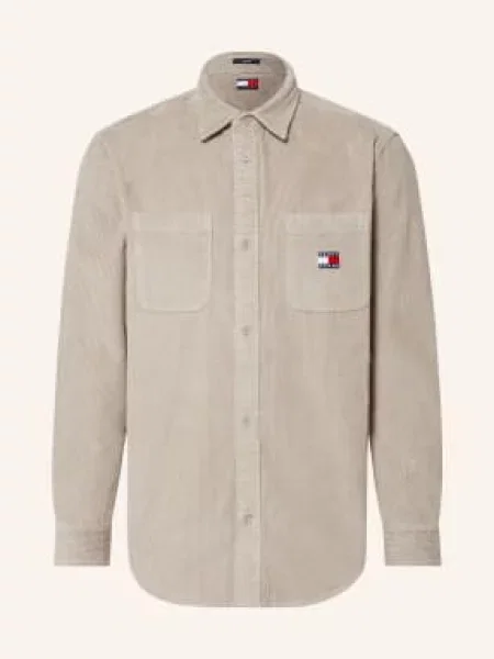 Tommy Jeans Kordová Košile Comfort Fit černošedá