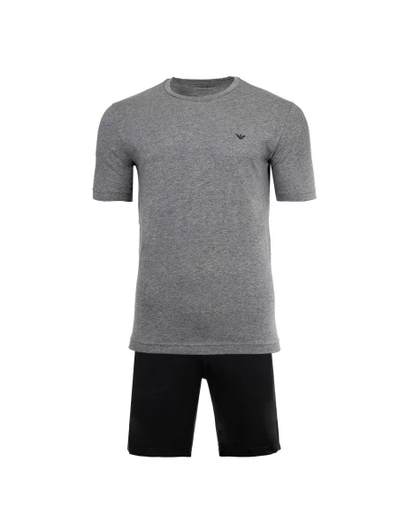 Emporio Armani Rövid pizsama szürke fekete