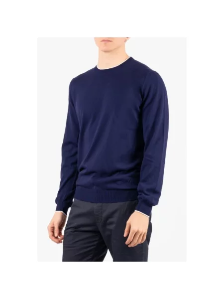 Dzianinowy sweter Fay niebieski