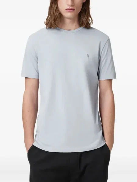 Tricou Allsaints cu broderie albastru