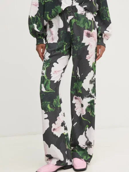 Stine Goya pantaloni femei lat high waist gri