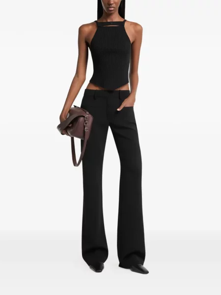 Top Courreges tricotate cu bretele negru