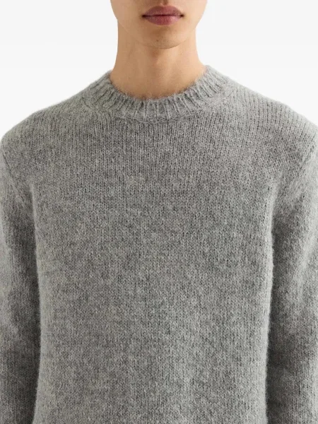 Pulover Jil Sander cu decolteu rotund gri