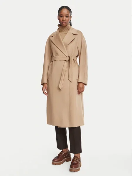 Weekend Max Mara Μάλλινο παλτό Resina Ανοιχτό καφέ