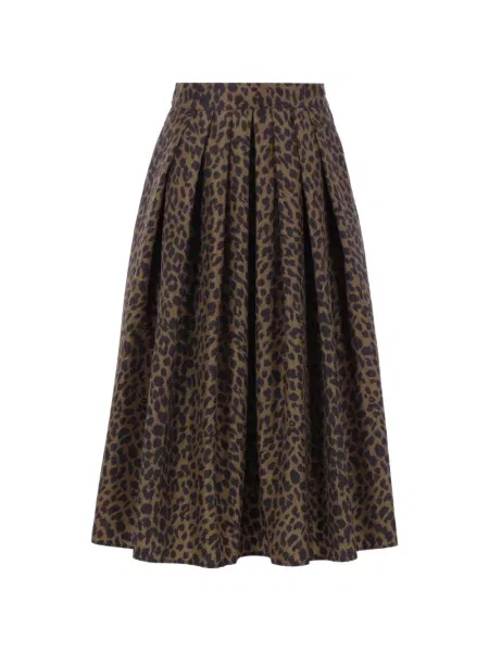 Fustă midi Aspesi cu imagine până la genunchi maro