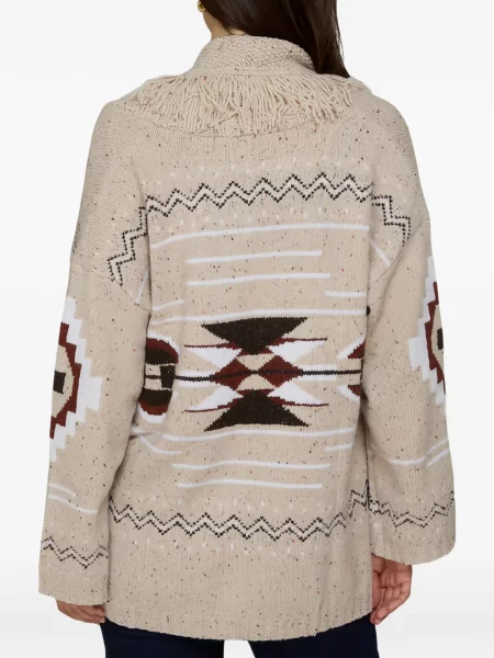 Gulerat geacă Autumn Cashmere cu franjuri din cașmir