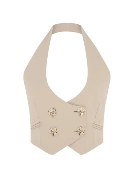 Top Violante Nessi z dekoltem halter złoty