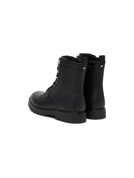 Pantofi Tommy Hilfiger cu șireturi din dantelă negru
