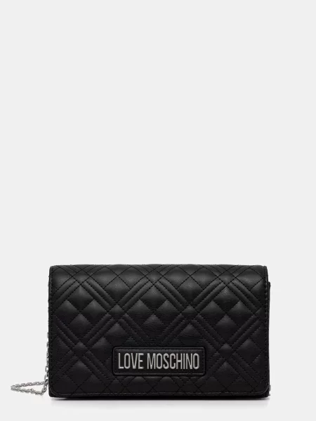 Geanta crossbody Love Moschino din piele negru