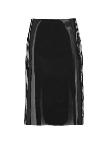 Fustă din piele Ferragamo de lac negru