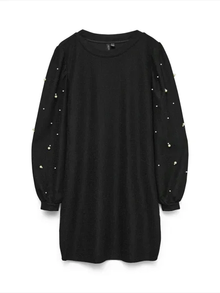 VERO MODA Rochie VMNAYA negru / perlat alb