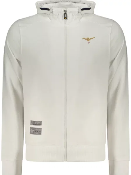 Mikina na zip Accademia Militare bílá