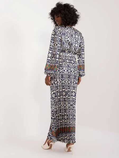 Rochie maxi Fashionhunters lungă de costum albastru