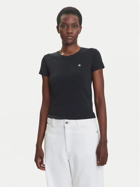 Converse Футболка Slim Fit чорний