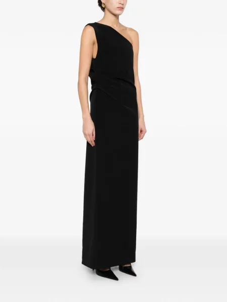 Rochie maxi P.a.r.o.s.h. cu un umăr gol de costum negru