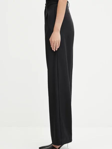 Штани Fiorucci Wide Leg Tailored Wool широкі висока посадка чорний
