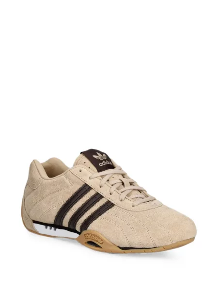 Geacă Adidas cu șireturi din piele de căprioară alb