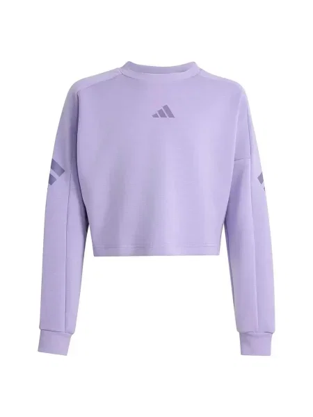 Bluza Adidas Sport Jg Fi 3S Crew Dzieci fioletowa