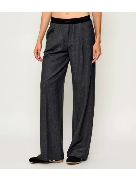 Pinko Pantaloni Phaius | Relaxed fit cu adaos de lână gri
